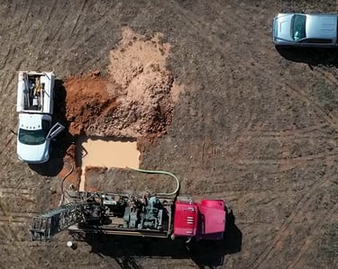 well drilling truck