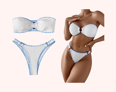 amazon.it gorglitter bandeau women bikini set push up for aesthetic beach day