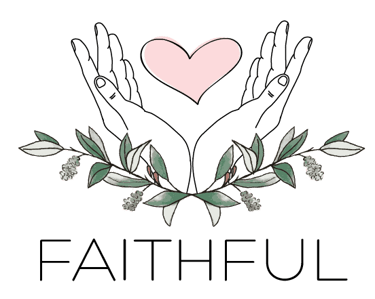 Hands holding a heart logo