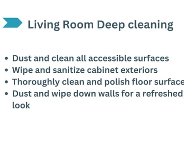 living room deep cleaning