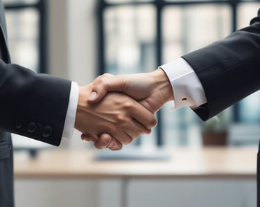 two person handshaking