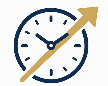 klok met pijl omhoog