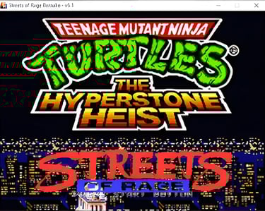 a computer screen shot of a video game sor: tmnt hyperstone