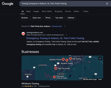 Towing Service SEO