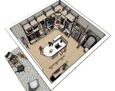 Maquette 3D Showroom vêtements