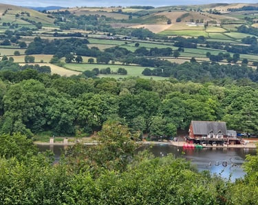 Llandrindod lake viewed from the Golf Club