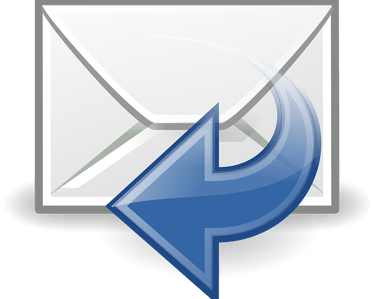 a mailbox with a blue arrow pointing to the left