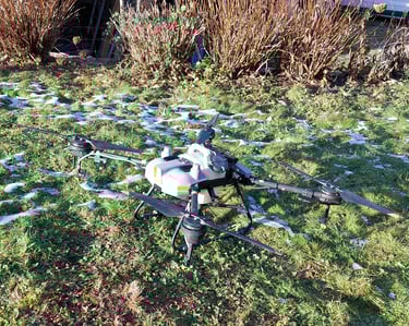 drone pour demoussage et nettoyage