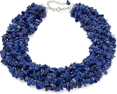 Black Dress Jewelry Ideas Under $100: Lapis Torsade Necklace in Sterling Silver. 18 inches.Ross-Simons 
