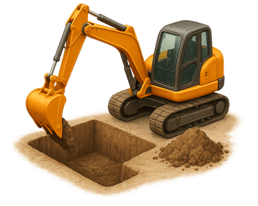 icon 3D de tractopelle semi realiste