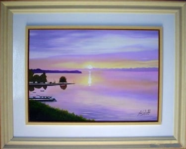 Amanhecer Lac Léman - Suíça 70 x 50 cm