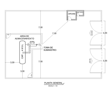 Planos de estación de Gas LP