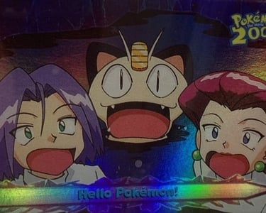 56 Hello Pokémon! Topps Pokémon The Movie 2000 rainbow foil