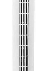 a white air conditioner with a white fan and a white fan