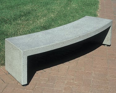 Grind and polished concrete bench