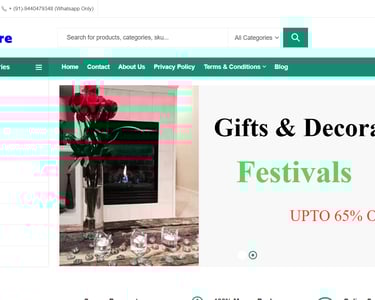 E commerce store website designed and maintained by ledieuweb.in
