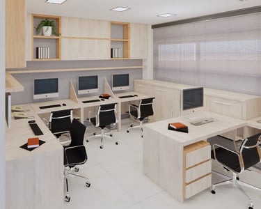 sala de colaboradores de um escritório interiores