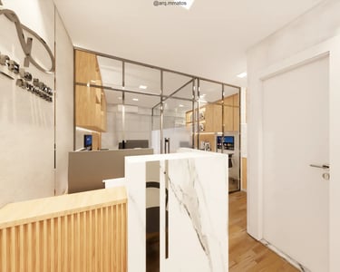 escritorio de advogacia recepção interiores