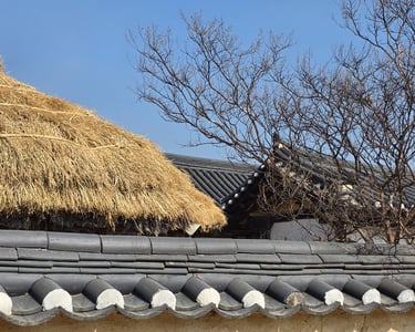 Different building styles at Hahoe Village