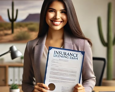 Young lady with an Arizona Insurance License