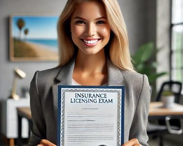 California girl passed her insurance licensing exam