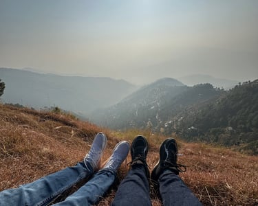 couple on honeymoon tour in mountains of pakistan