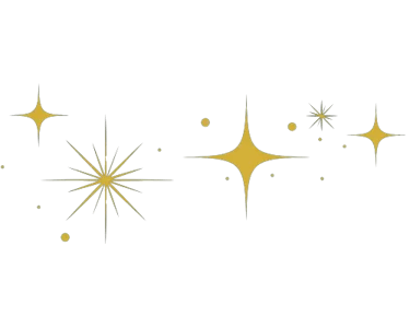 Elément décoratif - étoiles scintillantes- Rubenia Timmerman, auteure.