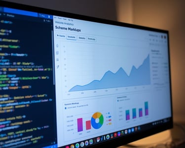 Website analytics showing improved trust signals and SEO ratings