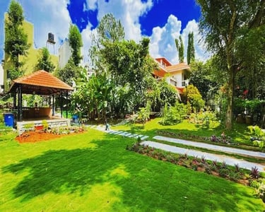 Recently completed Mexican Lawn Grass project in Indiranagar, Bangalore