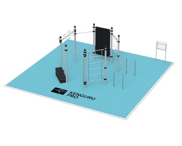 Terrain de Street Workout Kenguru Pro, idéale pour entraînement en extérieur.