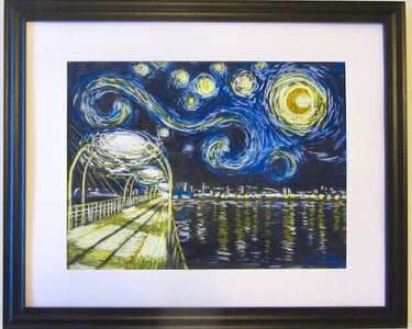 Imagining what Vincent Van Gogh would have seen on a starry night sat on Southport Pier