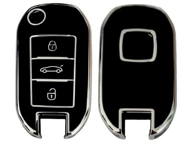 Glanzende stijlvolle zwarte autosleutelcover voor Citroen