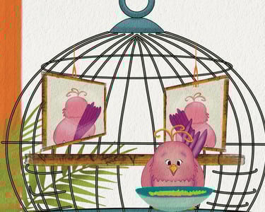 bird cage blue fork rhymes series for children