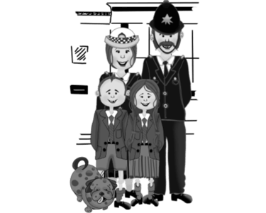 Sink family from chapter book series for kids