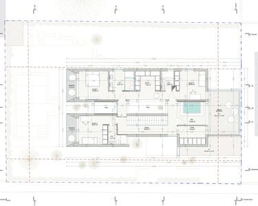 Moradia na Aroeira. Projeto de Arquitetura. Planta do Piso 1.