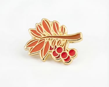 Pin badge GERI METAI Rowan berry