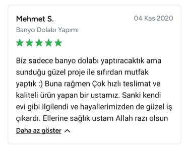 evaloft yapı dekorasyonun çok güzel iş yaptığını anlatan görsel