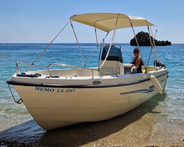Capitano Boat rental Paleokastritsa Villa Olivia Corfu