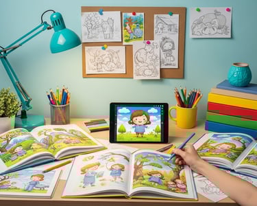Children’s book illustration and layout design for young reader appeal