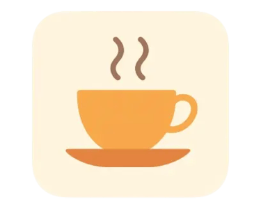 steaming cup of coffee icon for decoration