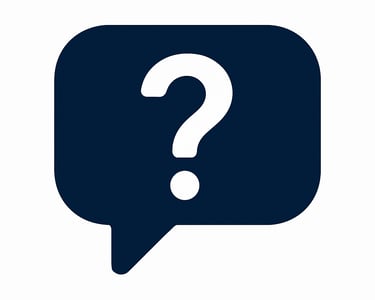 A question mark mark on a speach bubble