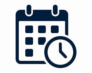 A calendar a clock