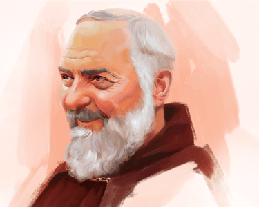 Padre Pio painting