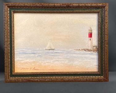 Lighthouse 3 12.7 x 17.78 cm   Oil on canvas  In private collection