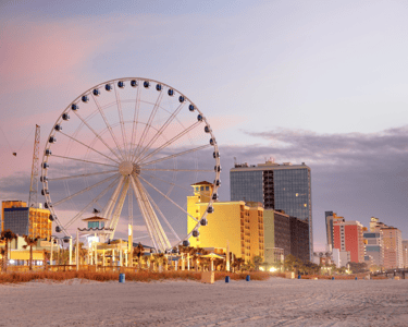 The boardwalk in Myrtle Beach