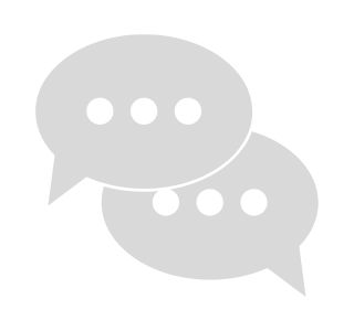 Light grey transparent decoration. Two speech bubbles.