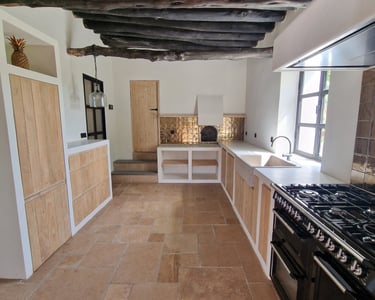 san antonio ibiza villa kitchen design oak wood