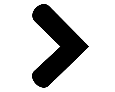 Black right arrow chevron icon for website navigation and next page UI controls.