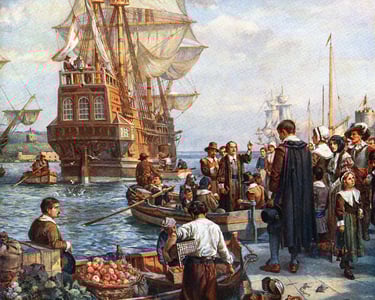 West Quay Southampton, The departure port of The MAYFLOWER in 1620 sailing with the Pilgrim Fathers.