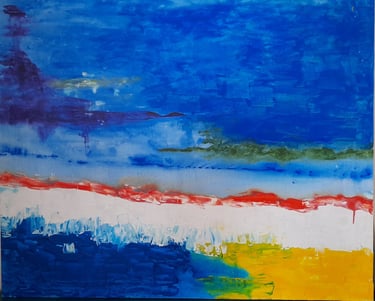 Tableau abstrait contemporain – Couleurs et textures – Jacqueline Poitevin – Collectionneurs d’art